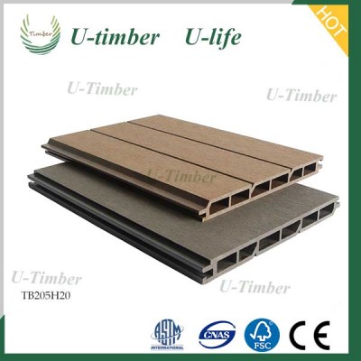 WPC brown FSC/CE/SGS Hollow plastic composite panel wpc panel