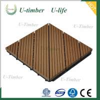 Eco-friendly and duarble interlocking outdoor flooring/wpc decking tile for sale