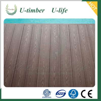 commercially 140*25mm wood plastic composite solid outdoor WPC decking